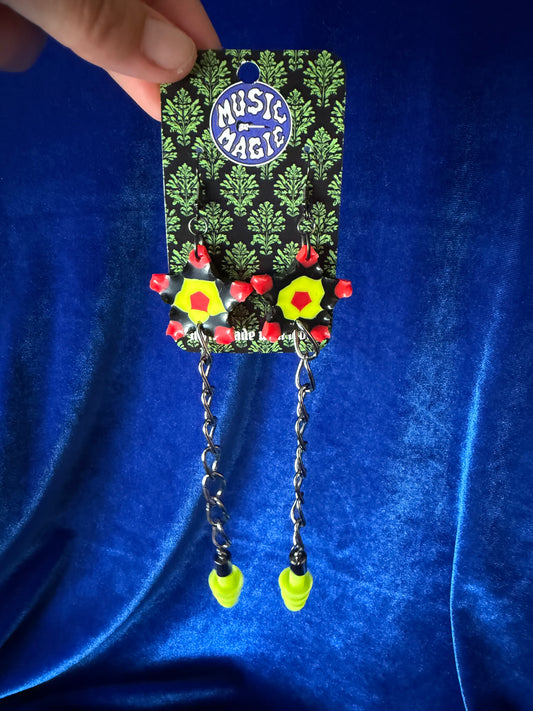 Ear Plug Earrings - Snake Star and Lime Plugs