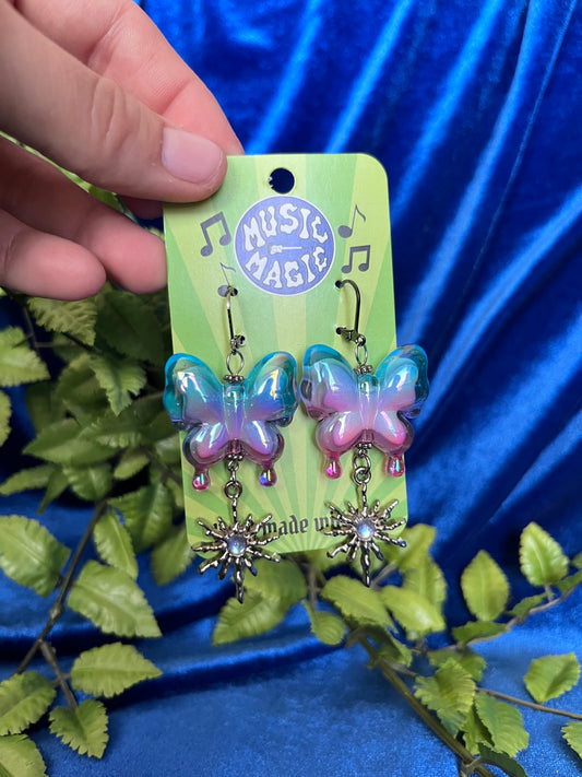 Gradient Butterfly Earrings - Starburst