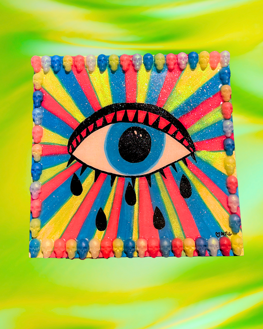 "Aye Dios" Painted Canvas Art