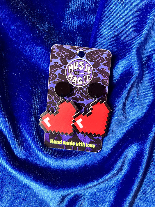 Extra Life Heart Earrings