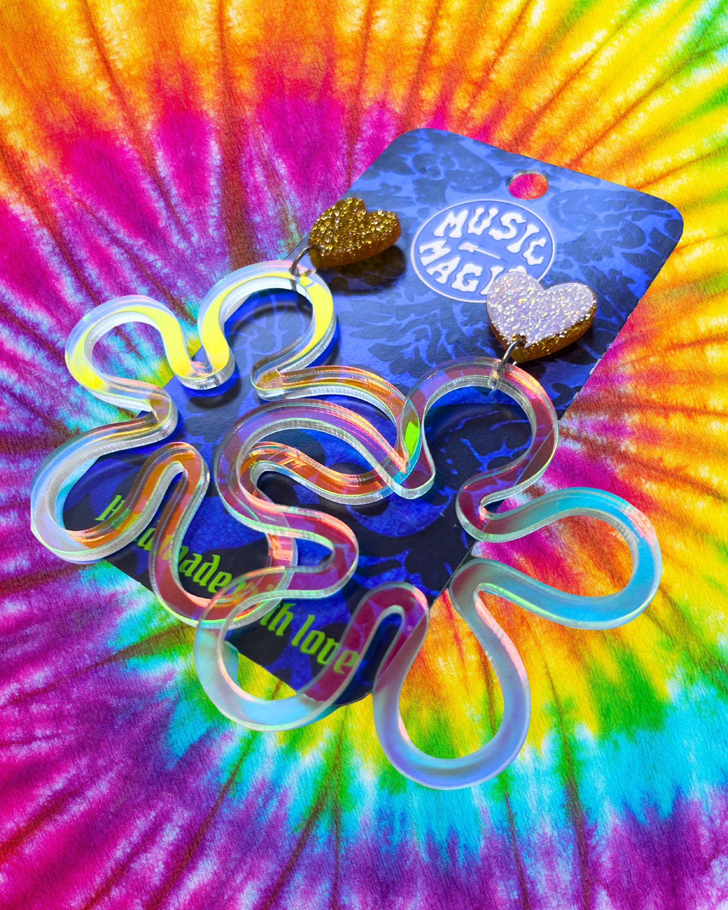 Iridescent Acrylic Earrings