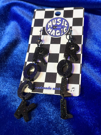 Rock and Roll Earrings - Black