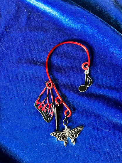 Red Ear Cuff Set - Music Moth