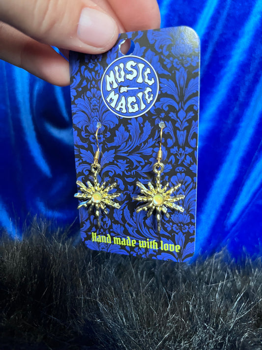 Starburst Earrings Gold