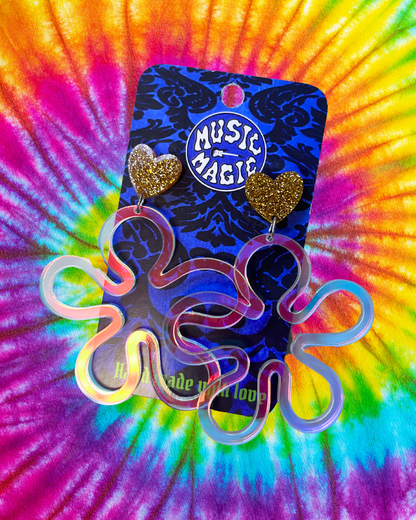 Iridescent Acrylic Earrings