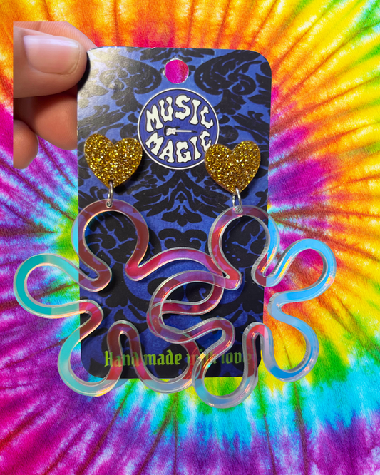 Iridescent Acrylic Earrings