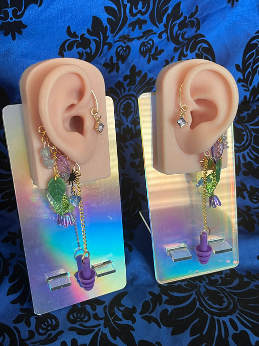 Ear Plug Ear Cuff Set - Lavender Fairy