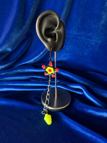 Ear Plug Earrings - Snake Star and Lime Plugs