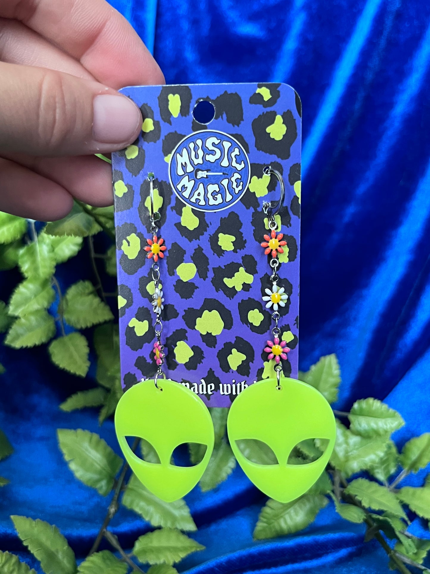 Daisy Chain Alien Earrings