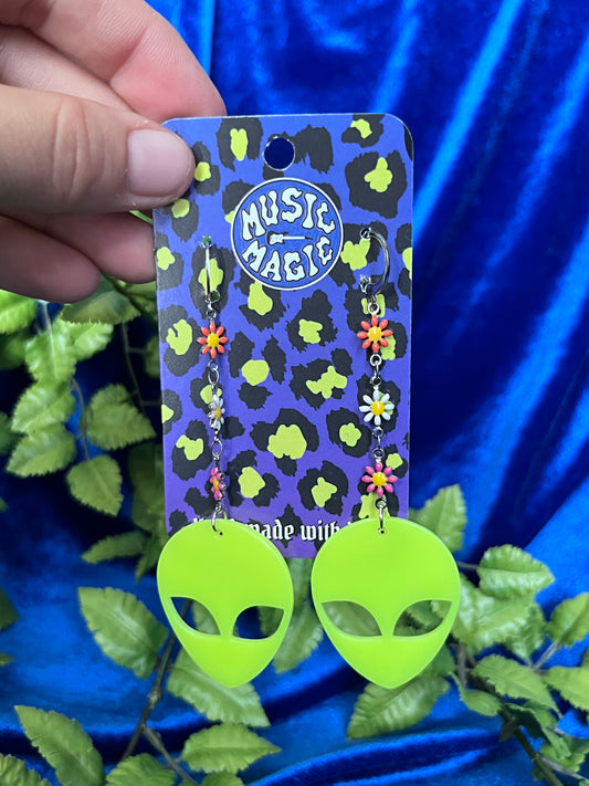 Daisy Chain Alien Earrings