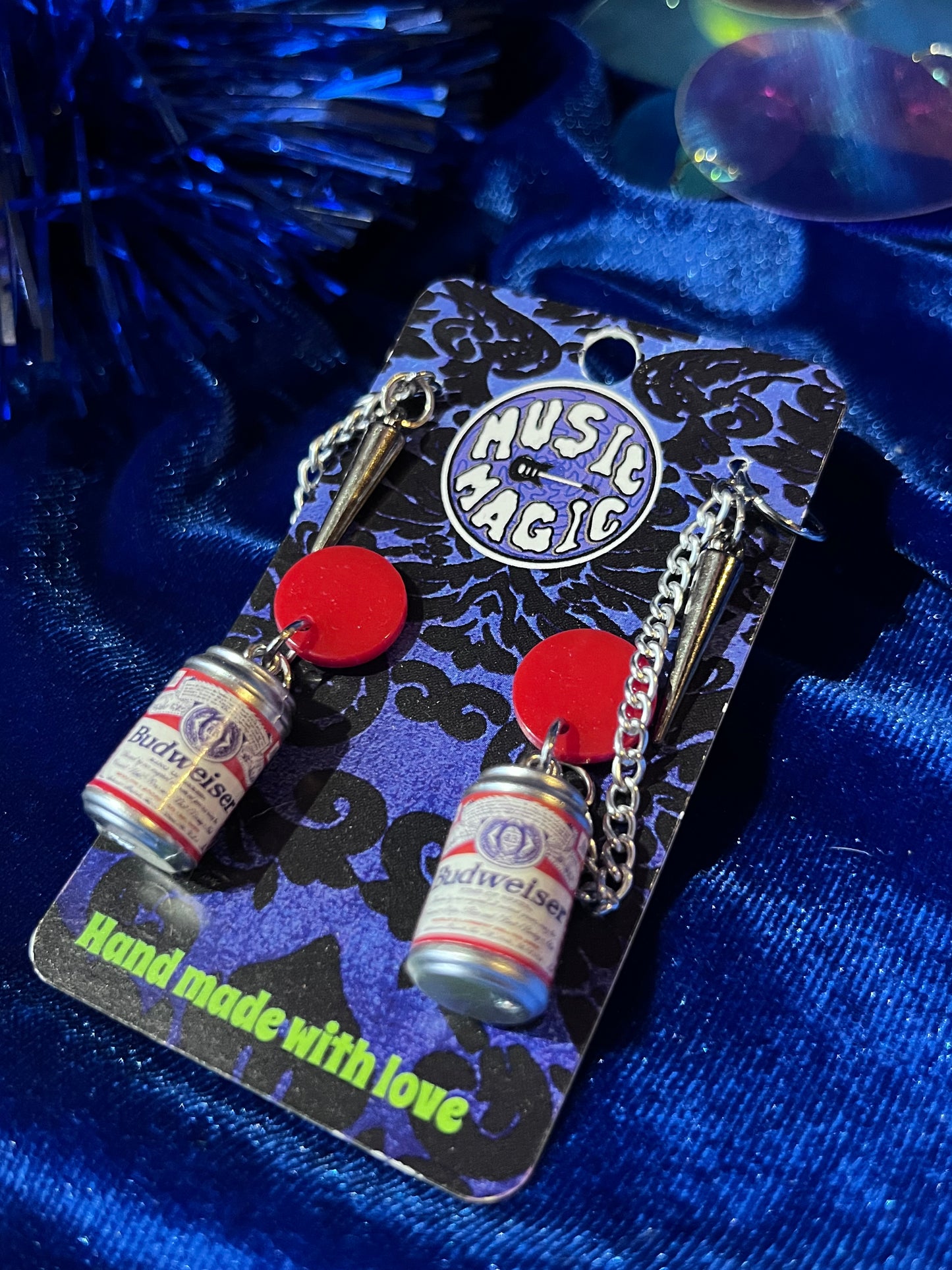 Earrings with Tiny Cuff - Budweiser Spikes