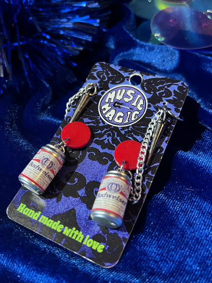 Earrings with Tiny Cuff - Budweiser Spikes