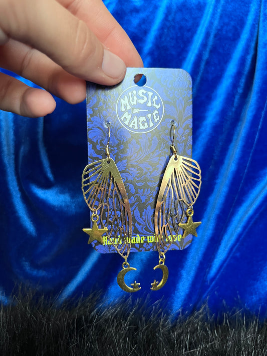 Star and Moon Wings - Gold
