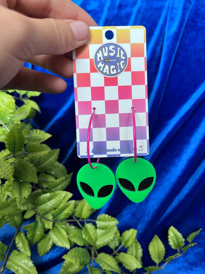 Alien Hoop Earrings