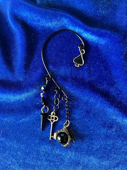 Black Ear Cuff Set - Spade Dragon