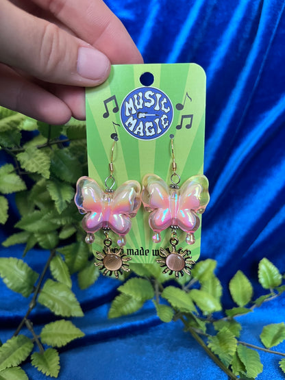 Gradient Butterfly Earrings - Sun