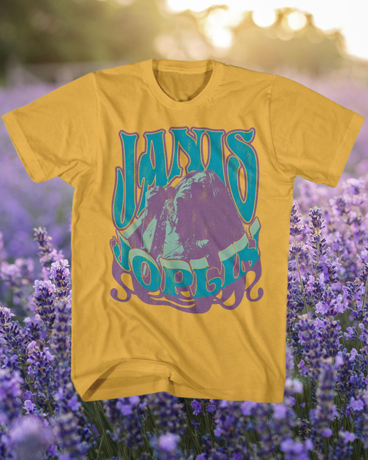 Janis Joplin Soul Tee - Mustard Yellow