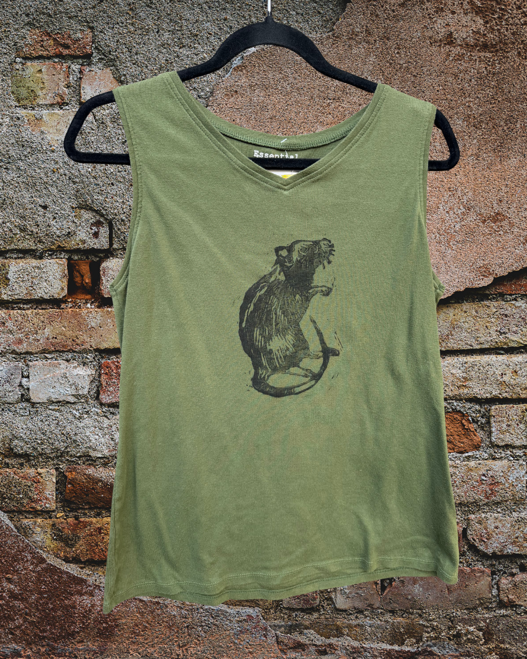 Regular Rat Tank - Olive V-Neck