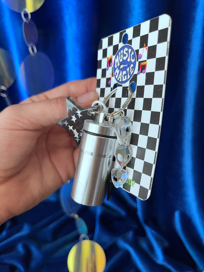 Cannister Keychain - Silver