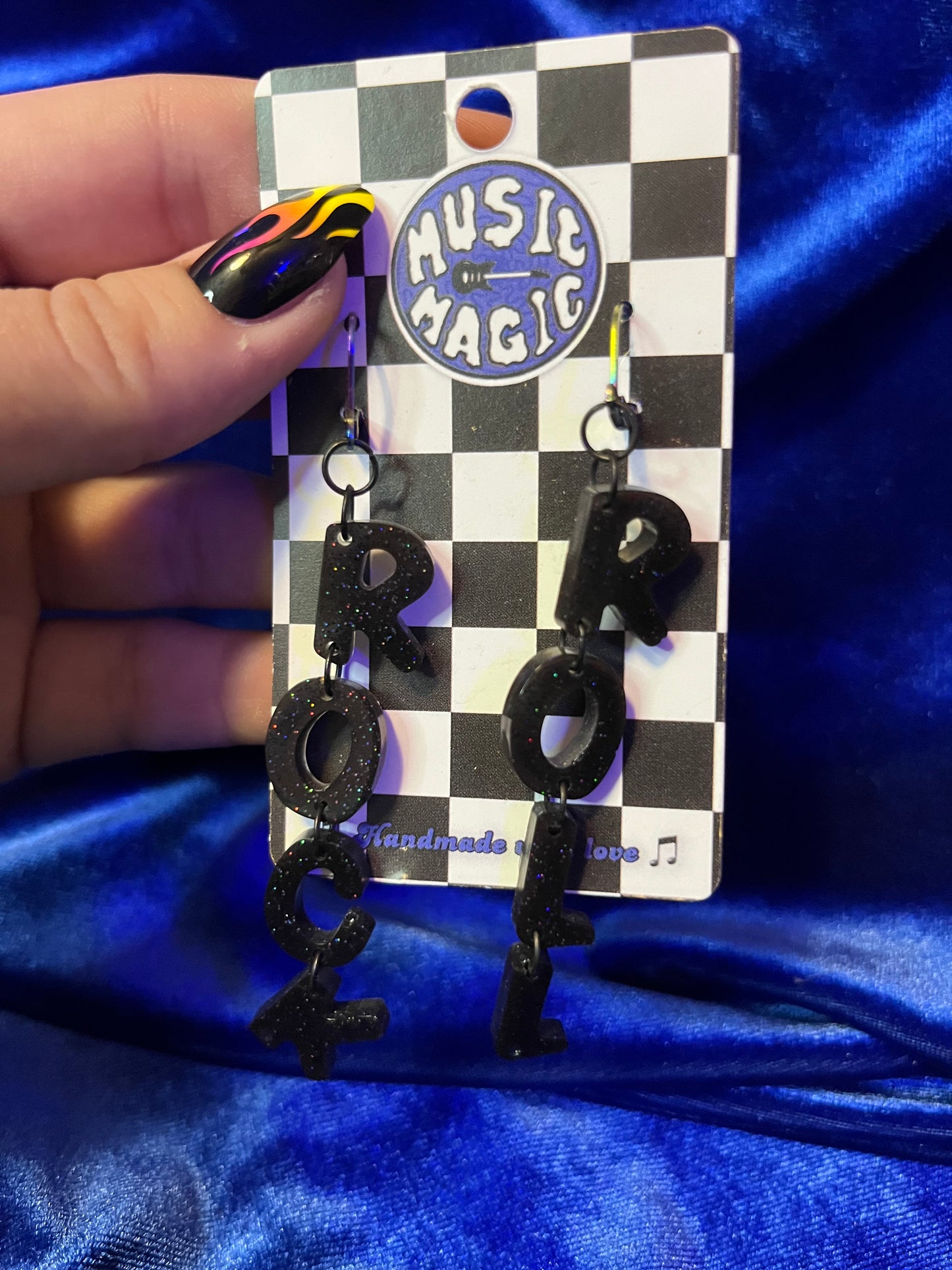 Rock and Roll Earrings - Black