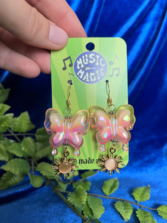 Gradient Butterfly Earrings - Sun