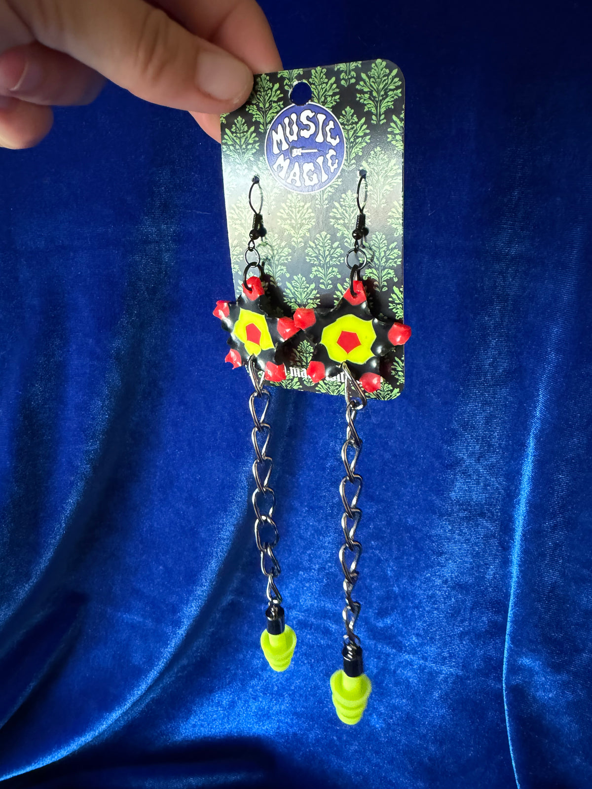 Ear Plug Earrings - Snake Star and Lime Plugs