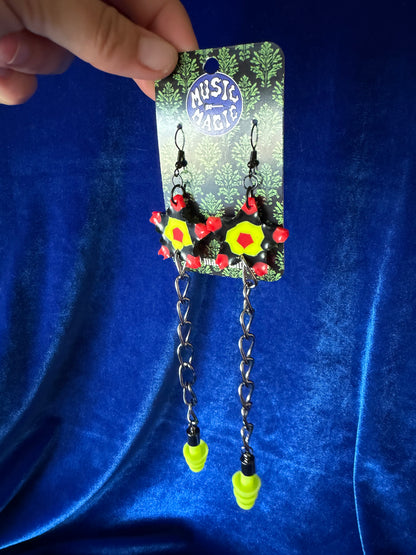 Ear Plug Earrings - Snake Star and Lime Plugs