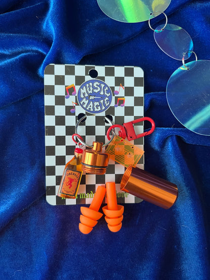 Cannister Keychain - Orange Fireball