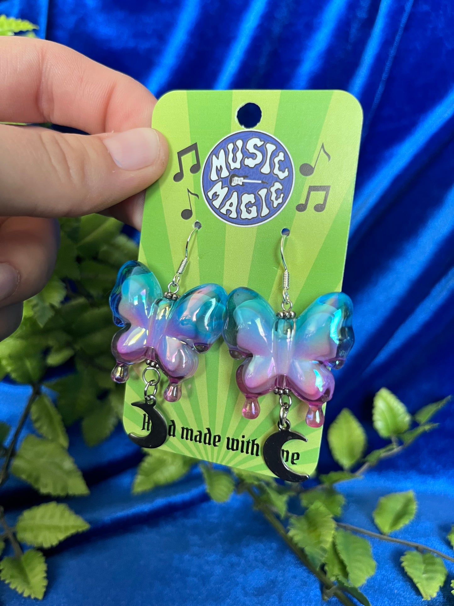 Gradient Butterfly Earrings - Moon