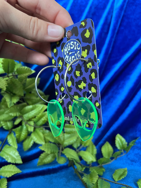 Alien Hoop Earrings