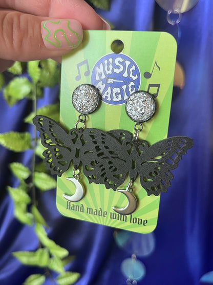 Leather Butterfly Earrings
