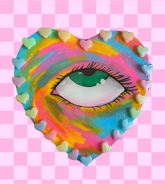 “Roll Wid It” Heart Canvas Art
