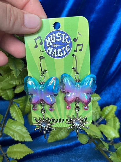 Gradient Butterfly Earrings - Starburst