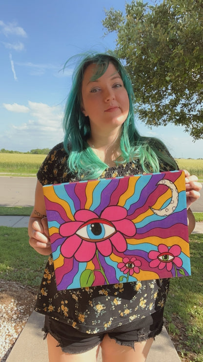 "Refocus" Painted Canvas Art