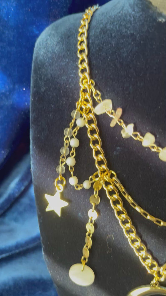 Celestial Gold Ornate Necklace