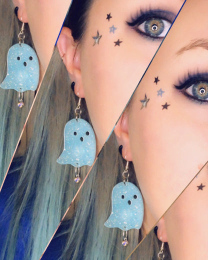 Blue Fantasy Ghost Glow Earrings