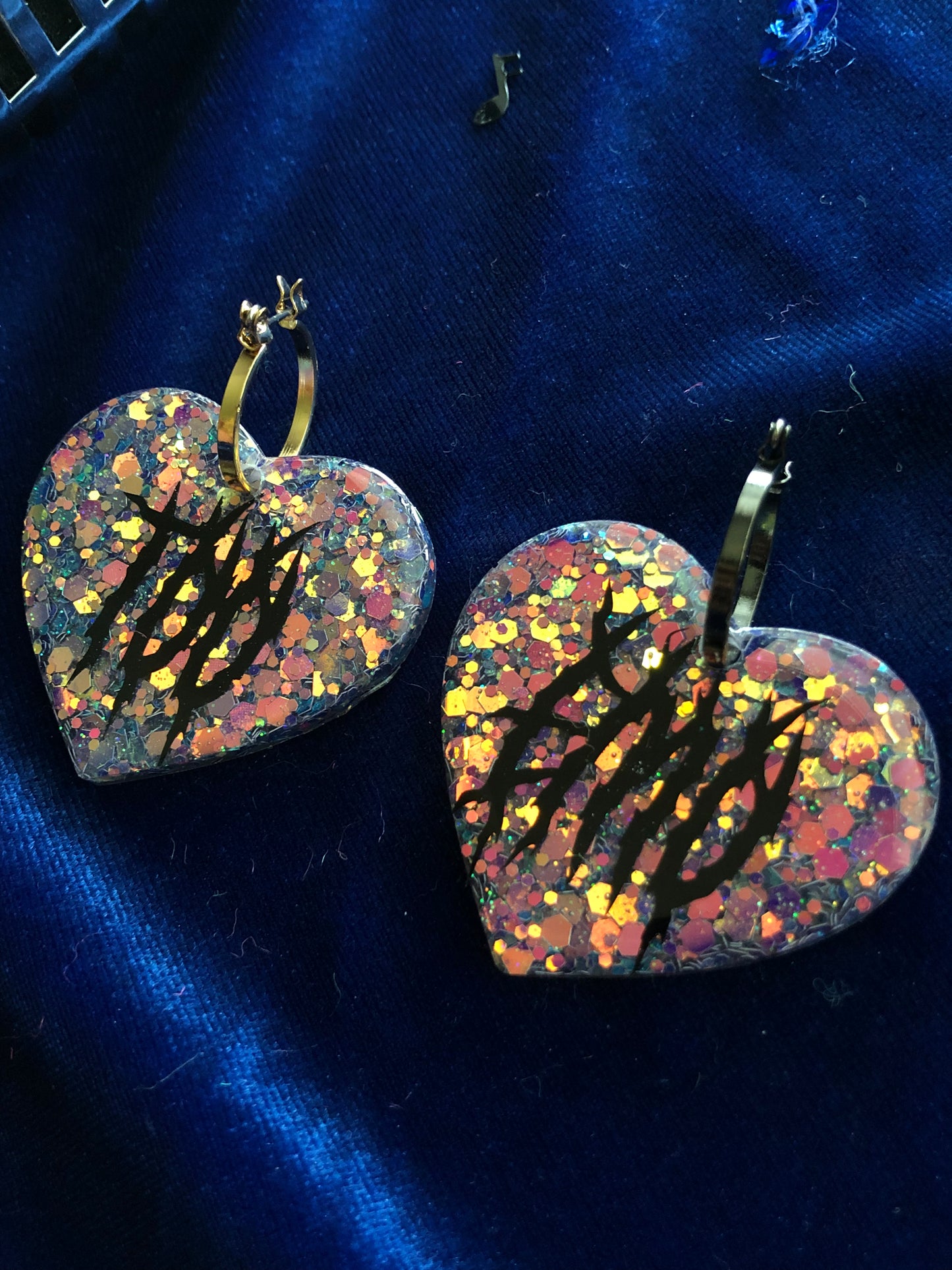 Too Emo Heart Earrings