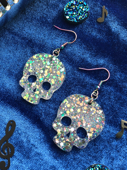 Skull Glitter Earrings